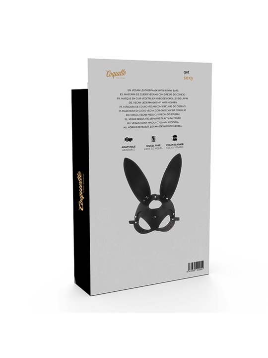 Coquette Chic Desire - Vegan Leather Mask with Rabbit Ears