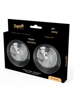 Coquette Chic Desire - Copricapezzoli Argentati Cuore con Pallets e Nappe
