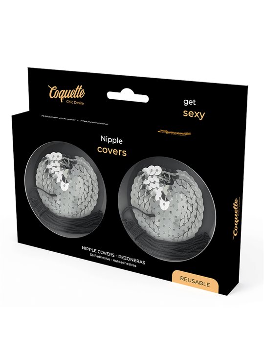 Coquette Chic Desire - Copricapezzoli Argentati Cuore con Pallets e Nappe