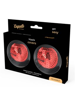 Coquette Chic Desire - Copricapezzoli Rossi Cuore con Pallets e Nappe