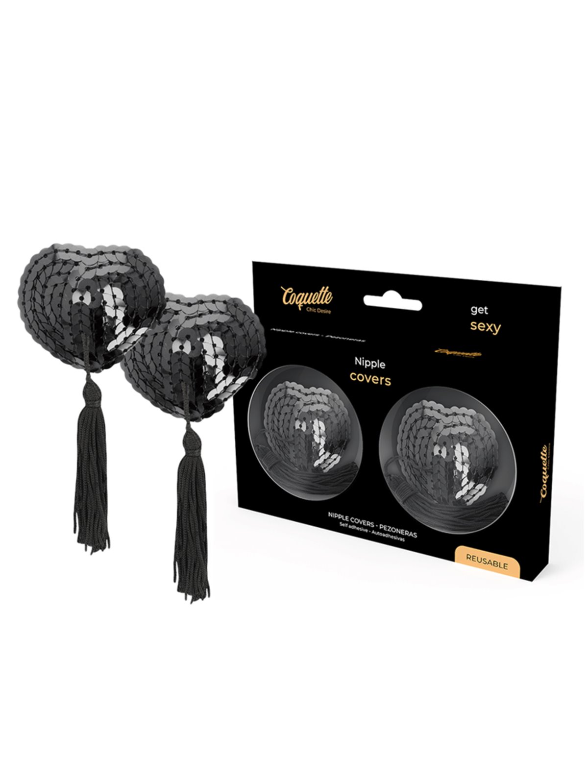 Coquette Chic Desire - Black Sequin Nipple Covers