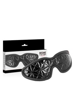 Begme Black Edition - Mascherina Copri Occhi in Pelle Vegana