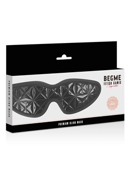 Begme Black Edition - Mascherina Copri Occhi in Pelle Vegana