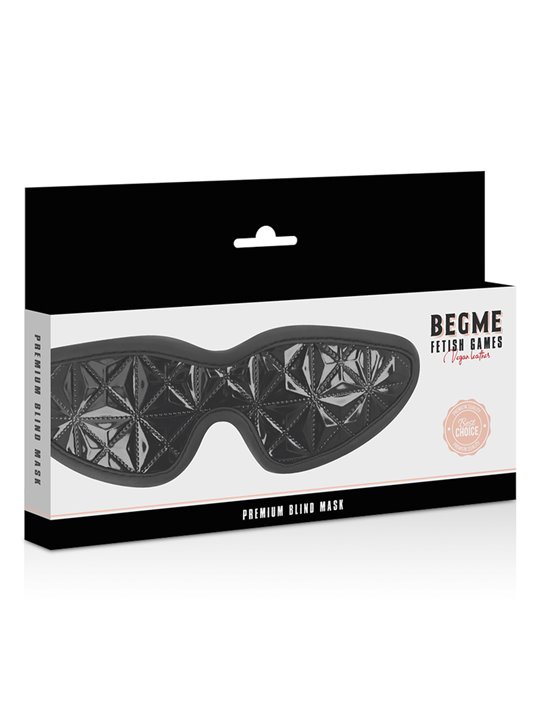 Begme Black Edition - Mascherina Copri Occhi in Pelle Vegana