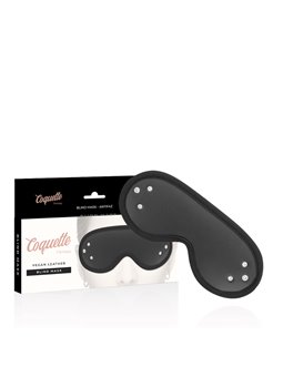 Coquette Chic Desire - Mascherina Copri Occhi Nera in Pelle Vegana