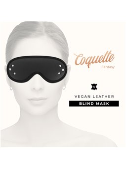 Coquette Chic Desire - Mascherina Copri Occhi Nera in Pelle Vegana