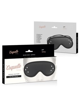 Coquette Chic Desire - Mascherina Copri Occhi Nera in Pelle Vegana