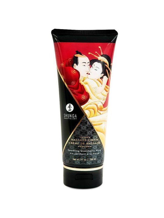 Shunga - Strawberry and Cava Massage Cream 200 ML