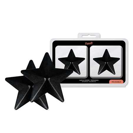 Coquette Chic Desire - Black Stars Nipple Covers