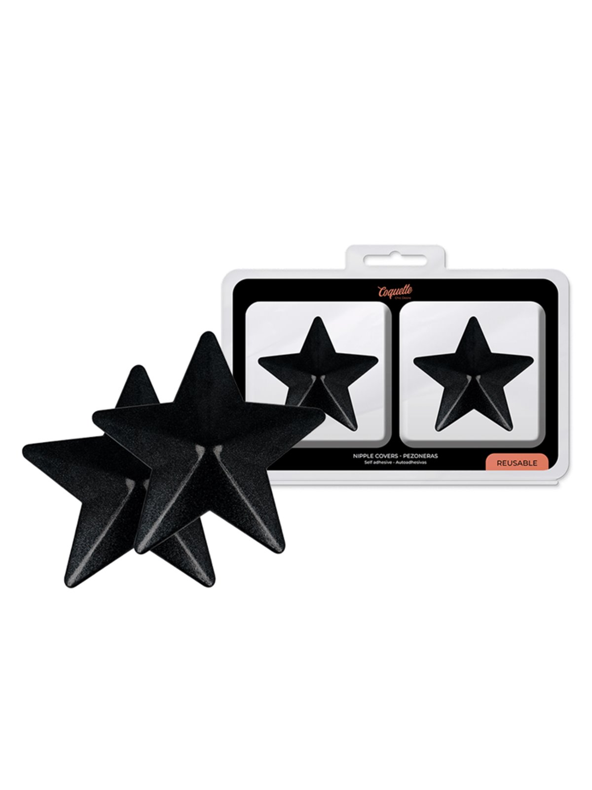 Coquette Chic Desire - Black Stars Nipple Covers