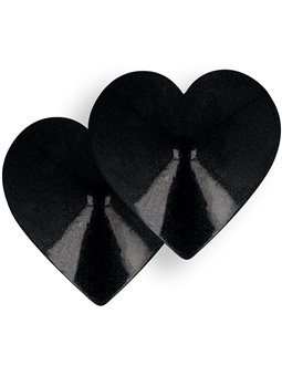 Coquette Chic Desire - Copricapezzoli Neri a Forma di Cuore