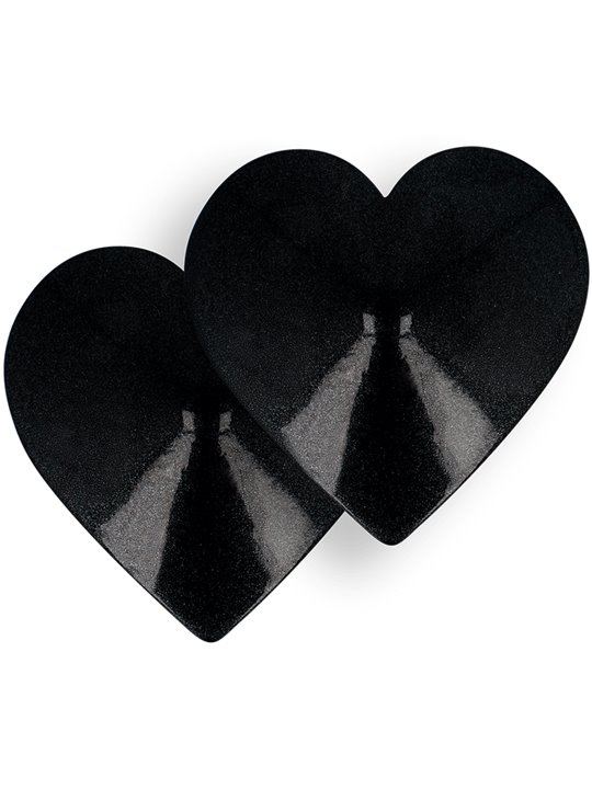 Coquette Chic Desire - Copricapezzoli Neri a Forma di Cuore