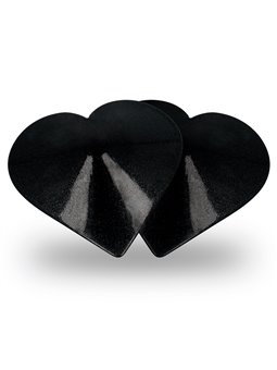 Coquette Chic Desire - Copricapezzoli Neri a Forma di Cuore