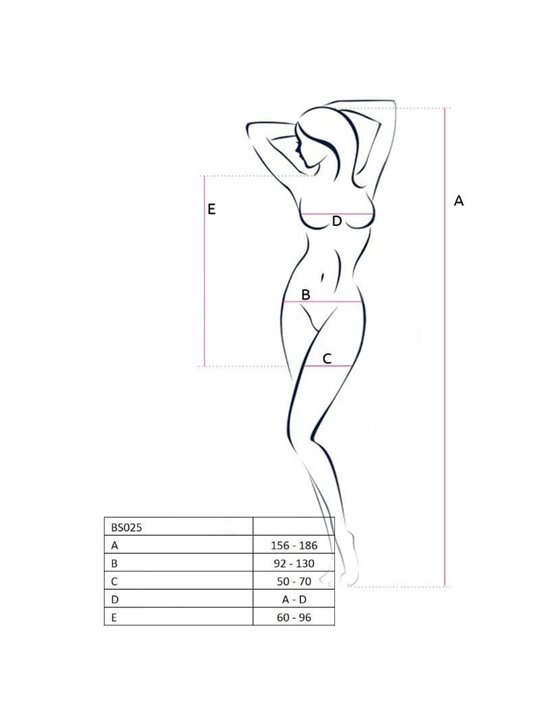 Passion Woman Bs025 Bodystocking Black Dress Style One Size