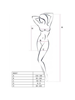 Passion - Woman Bs027 Black Dress Style Bodystocking One Size