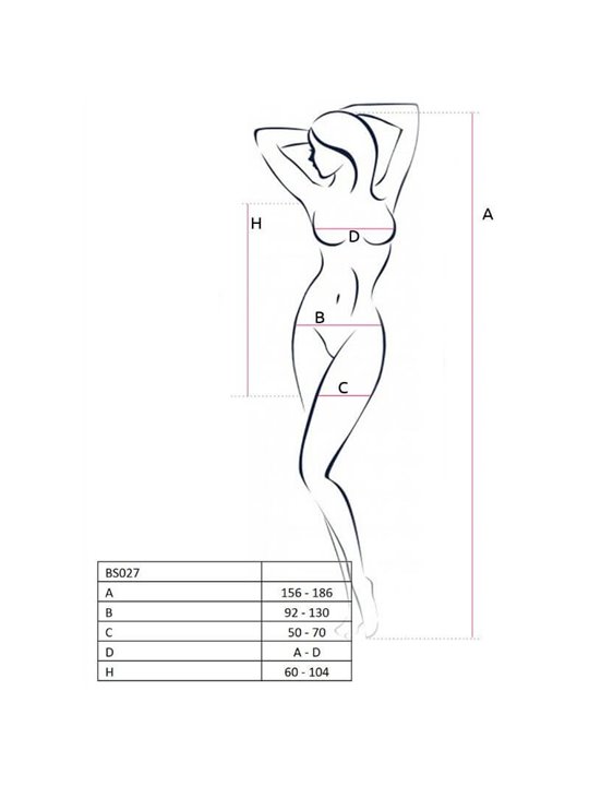 Passion Woman Bs027 Bodystocking Red Dress Style One Size