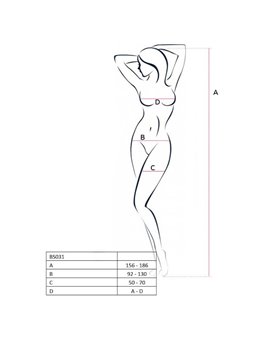 Passion - Woman Bs031 Red Bodystocking One Size