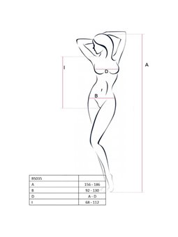 Passion - Woman Bs035 White Bodystocking One Size