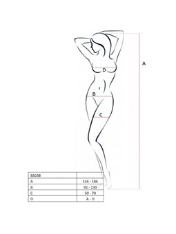Passion - Woman Bs038 White Bodystocking One Size