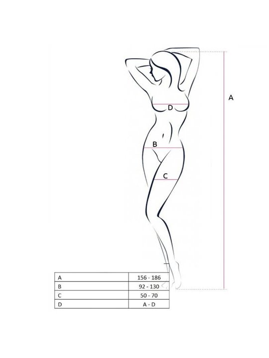 Passion - Woman Bs050 Red Bodystocking One Size