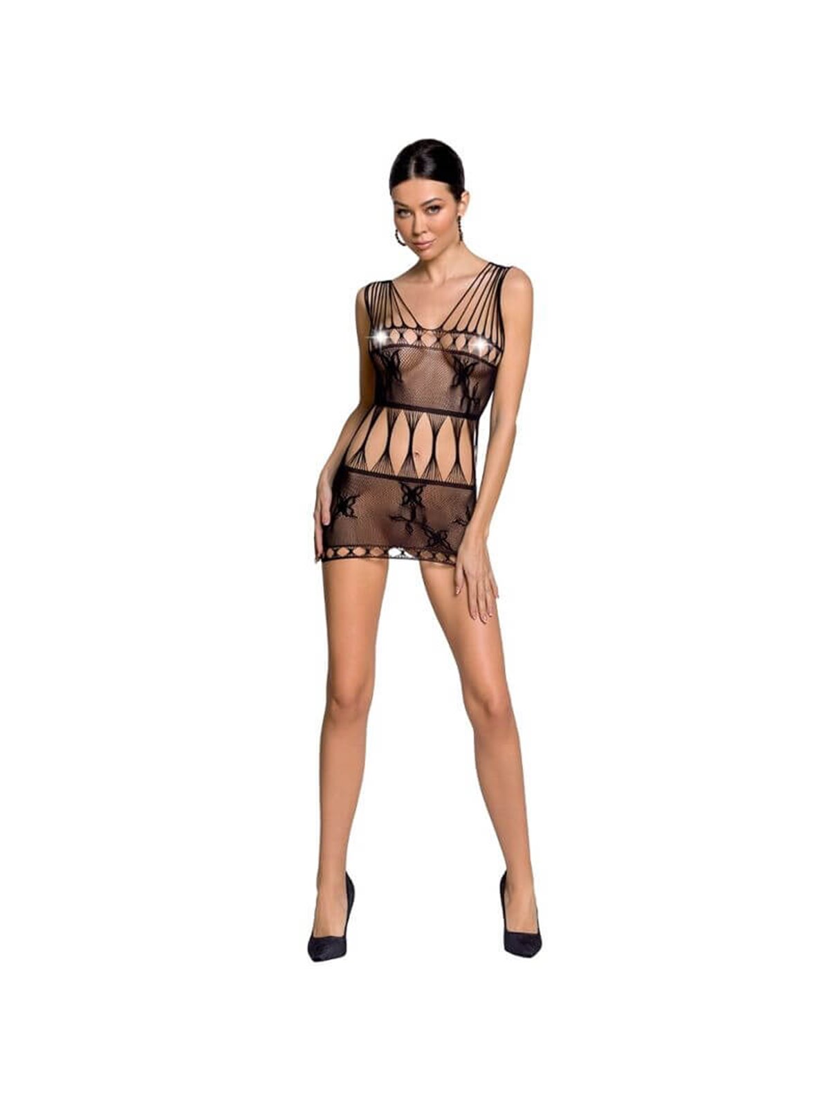 Passion Woman BS090 Bodystocking Black One Size