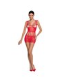 Passion - Woman Bs090 Red Bodystocking One Size