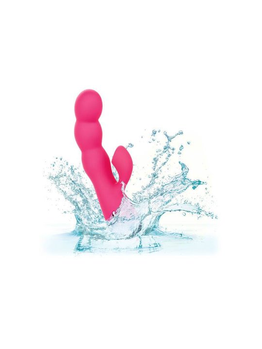 CalExotics Oceanside Orgasm - Vibratore Rabbit con Funzione Aspirazione - Fucsia