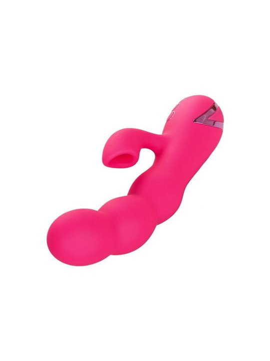 CalExotics Oceanside Orgasm - Vibratore Rabbit con Funzione Aspirazione - Fucsia