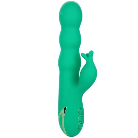 CalExotics Sonoma Satisfier - Vibratore Rabbit in Silicone Succhia Clitoride Verde