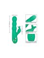 CalExotics Sonoma Satisfier - Vibratore Rabbit in Silicone con Aspirazione - Verde