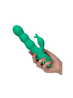 CalExotics Sonoma Satisfier - Vibratore Rabbit in Silicone con Aspirazione - Verde