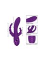 CalExotics Long Beach Bootylicious - Vibratore Rabbit Doppia Penetrazione - Viola