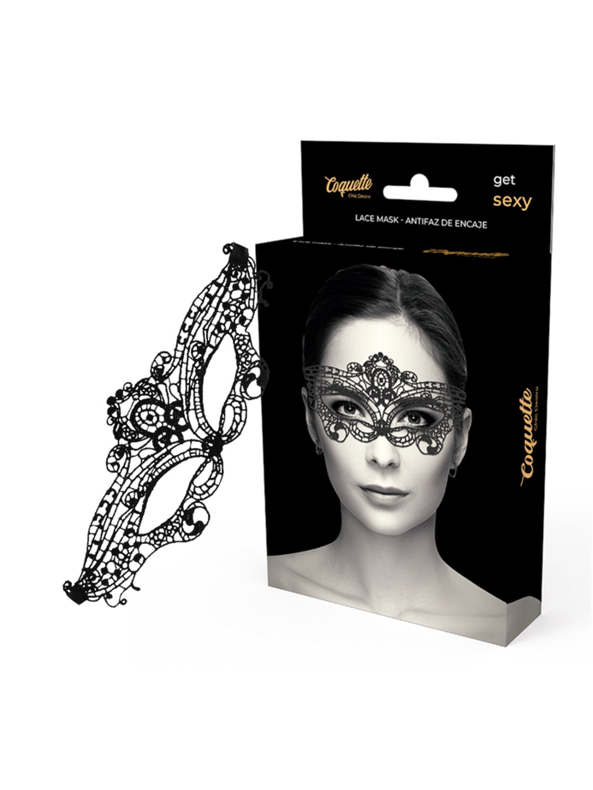 Coquette Chic Desire - Fine Black Lace Mask
