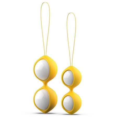 B Swish Bfit Classic - Palline di Kegel in Silicone Giallo 28 GR e 38 GR