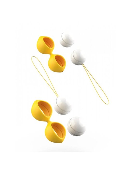 B Swish Bfit Classic - Palline di Kegel in Silicone Giallo 28 GR e 38 GR