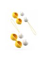 B Swish Bfit Classic - Palline di Kegel in Silicone Giallo 28 GR e 38 GR