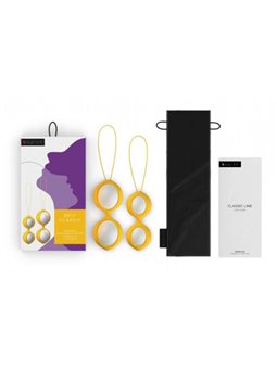 B Swish Bfit Classic - Palline di Kegel in Silicone Giallo 28 GR e 38 GR