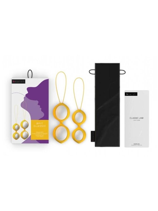 B Swish Bfit Classic - Palline di Kegel in Silicone Giallo 28 GR e 38 GR