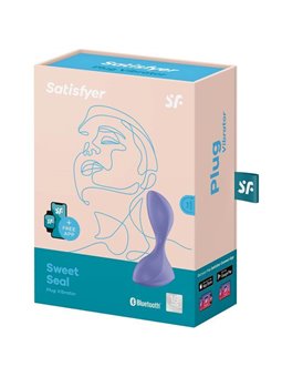 Satisfyer Sweet Seal Vibrating Plug App - Lilac