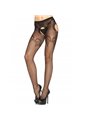 Leg Avenue - Collant a Rete Ricamata Nera