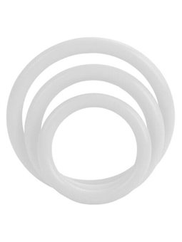 CalExotics Tri-Rings - Set di 3 Anelli Fallici in Silicone - Fosforescente