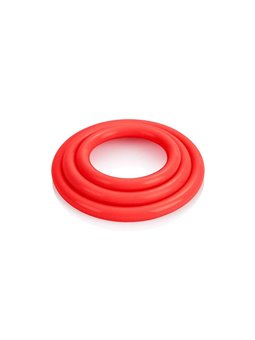 CalExotics Tri-Rings - Set di 3 Anelli Fallici in Silicone - Rosso