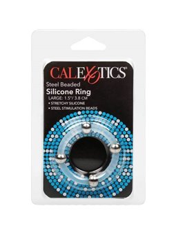 California Exotics - Steel Beaded Silicone Ring L