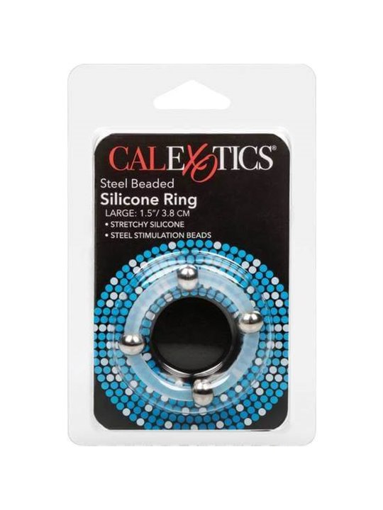 California Exotics - Steel Beaded Silicone Ring L