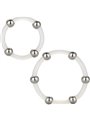 CalExotics Steel Beaded - Anelli Fallici in Silicone con Perline in Acciaio