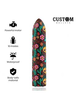 Custom Bullets - Vibratore Bullet in Silicone con Design Floreale