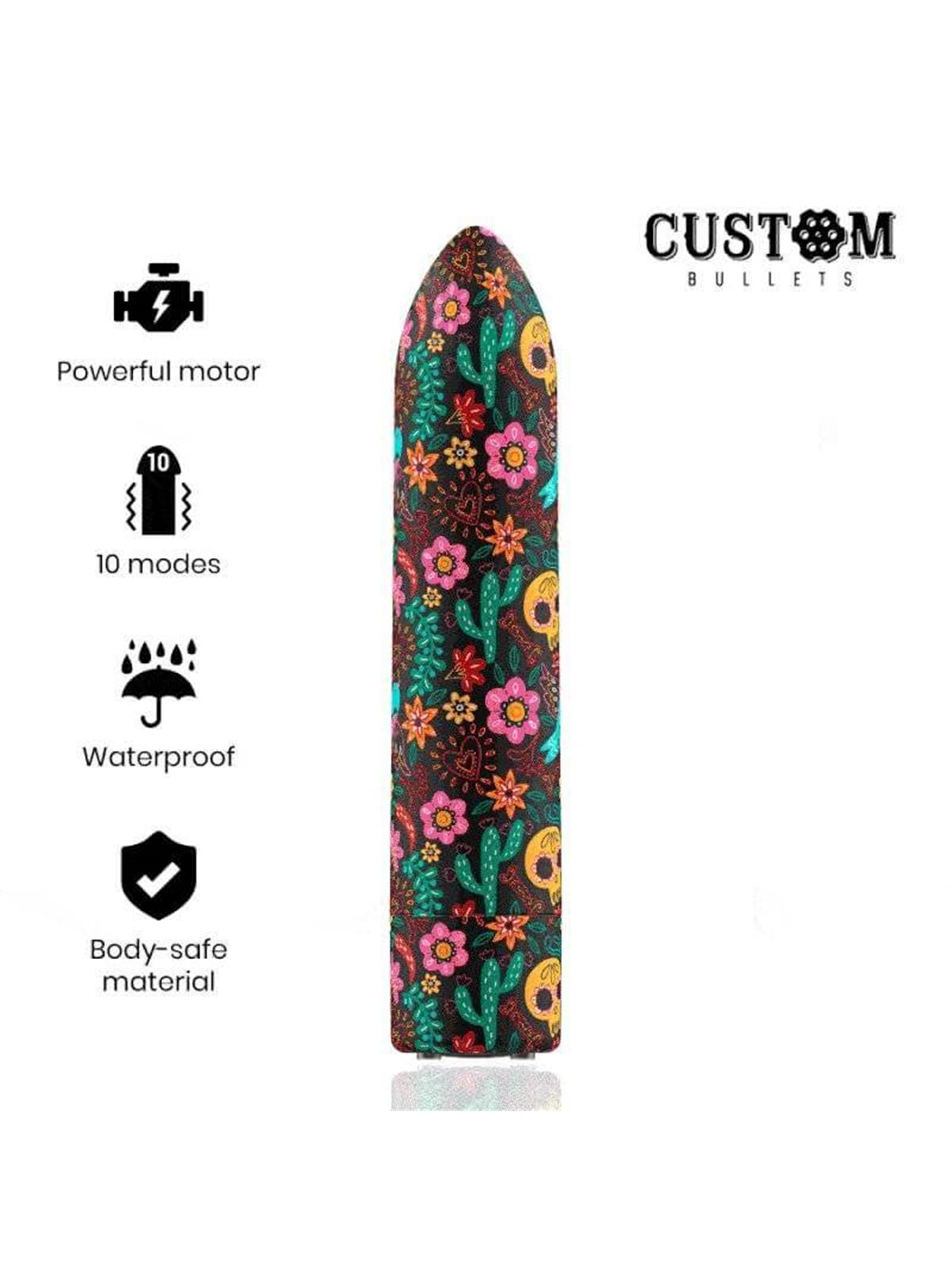 Custom Bullets - Rechargeable Skull Magnetic Bullet 10 Intensities