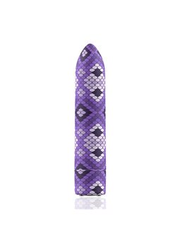 Custom Bullets - Vibratore Bullet in Silicone con Design Serpente Viola