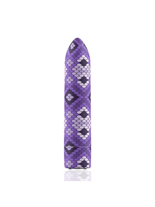 Custom Bullets - Vibratore Bullet in Silicone con Design Serpente Viola