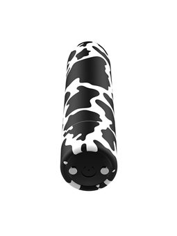 Custom Bullets - Vibratore Bullet in Silicone con Design Mucca Pezzata